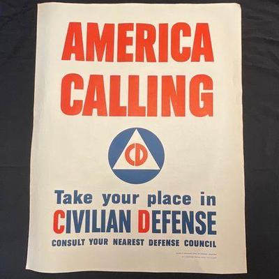 WWII era Civilian Defense Poster