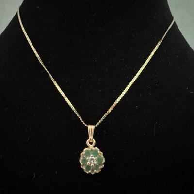 Emerald and Diamond Necklace