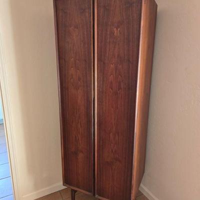 MCM walnut armoire