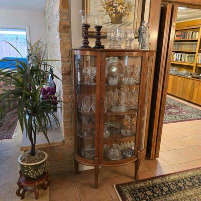 Antique oak china cabinet