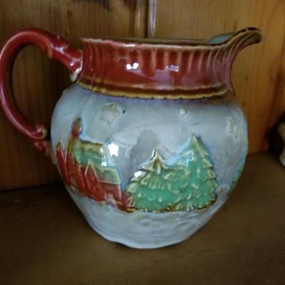 Pottery pitcher