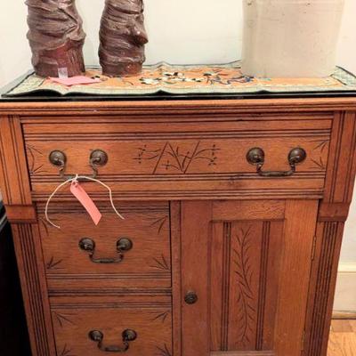 Antique oak commode /  dresser