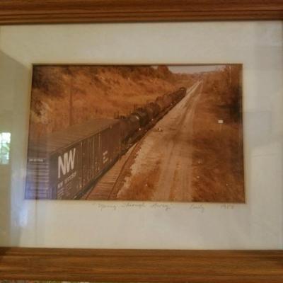 NW train print signed Emily 1983