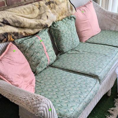 Vintage wicker couch
