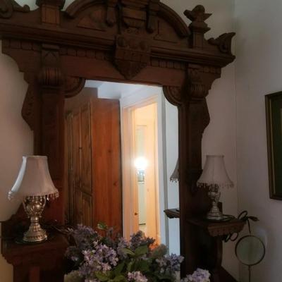 Victorian mirror on dresser