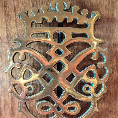 Johann Sebastian Bach insignia brass trivet