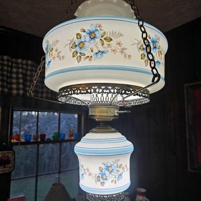 Gorgeous Quoizel-style hanging lamp
