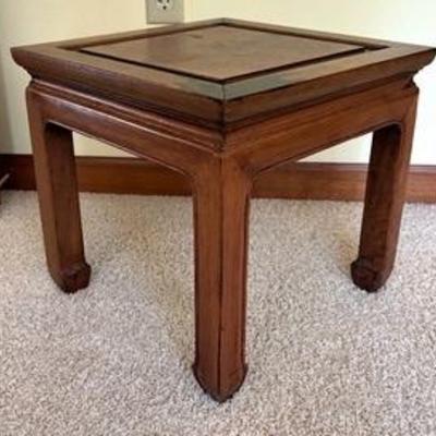 Vintage Ming Style Low Square Table from Hong Kong 

Measures 15 x 15 x 14 inches. 