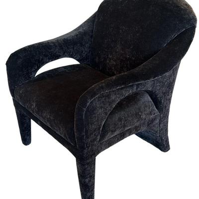 Post Modern Sculptured Black Accent Chair