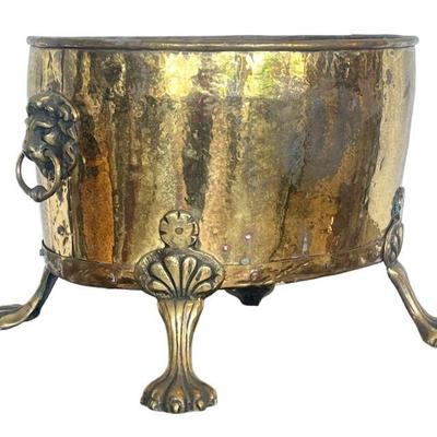 Victorian Clawfoot & Lion Brass Cachepot