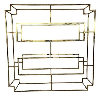 Mid Century MILO BAUGHMAN Style Brass Etagere