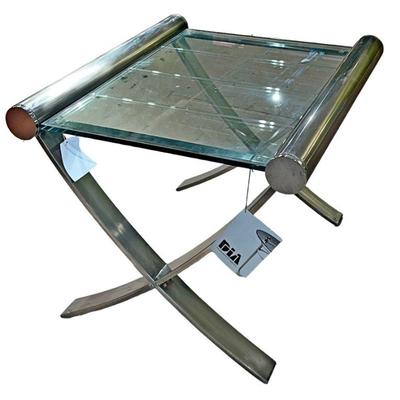 DIA Chrome & Glass X Base Coffee Table