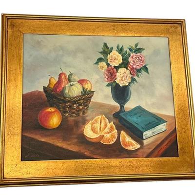 ost Modern Acrylic on Canvas Still Life, K. WOTO
