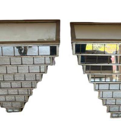 Art Deco Style Skyscraper Sconces, Pair