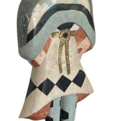 IMO MAITLAND SMITH Tessellated & Wood Figural Statue