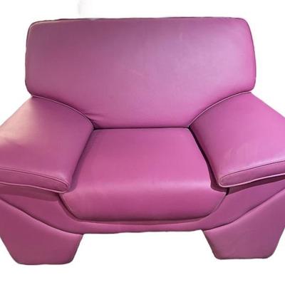 Post Modern Oversized Leather Chair