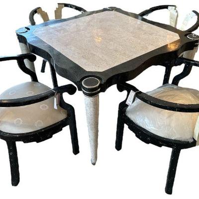 Post Modern ROSSI POLIMETAL Table and Chairs