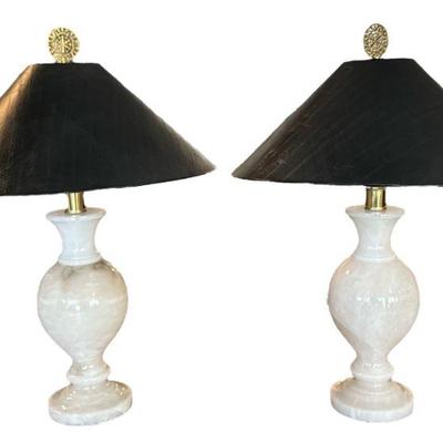 Alabaster Table Lamps Pair