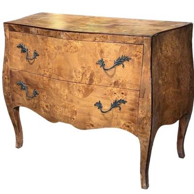 Louis XV Style Burlwood Bombay Chest