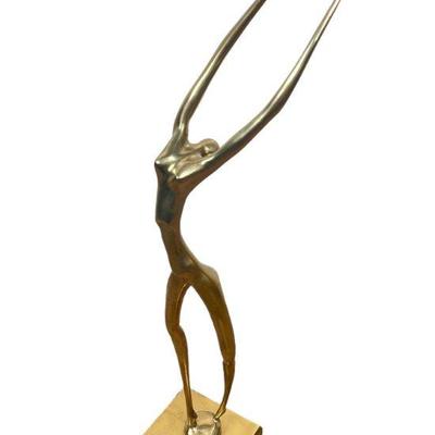 Post Modern Brass Woman Statue