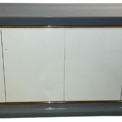 Post Modern Lacquer Scroll Edge Console