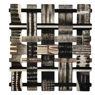 Post Modern Brushed Steel Wall Hanging