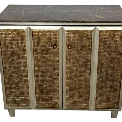 Faux Snakeskin & Marble Server Dry Bar
