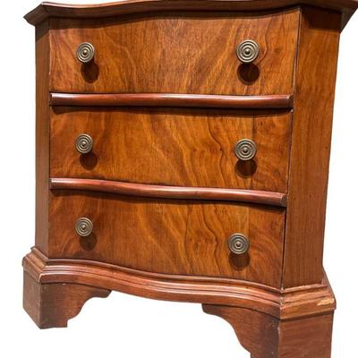 Modern Chippendale Walnut Silver, Jewelry Chest