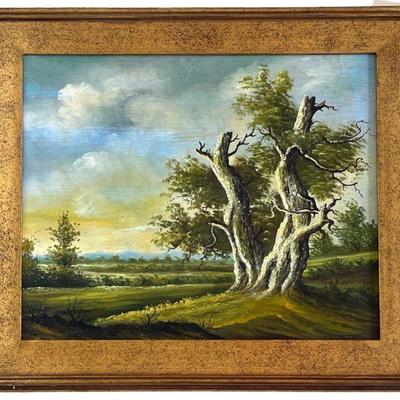 Oil on Canvas Landscape, Signed TOMDS