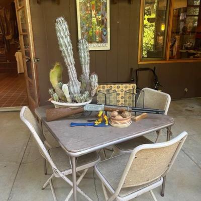 VINTAGE PATIO TABLE AND CHAIRS