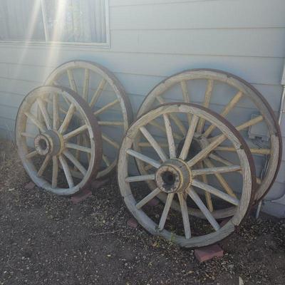 4 Sets of wagon wheels