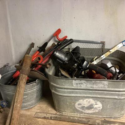 Tools and Metal Bins