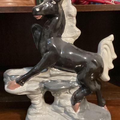 Ceramic Black Horse