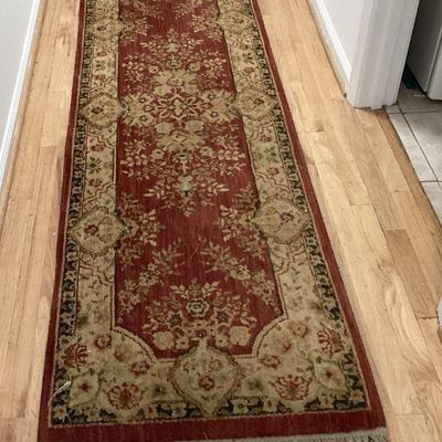 Red and Gold Patterned Floor Runner