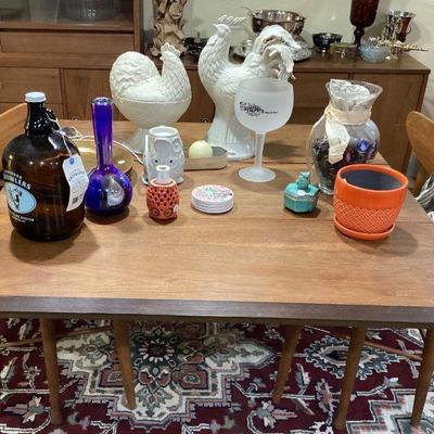 Mid-century Modern Table with Leaf Removed