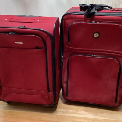 Red Two Piece Luggage Set