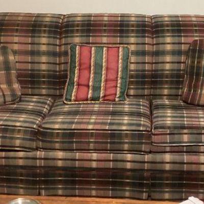 Green Plaid Couch Sleeper