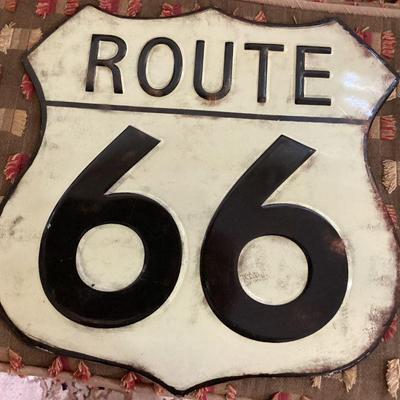 Vintage Route 66 Metal Sign