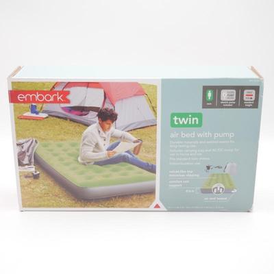 Embark Twin Standard Height Air Bed with Pump