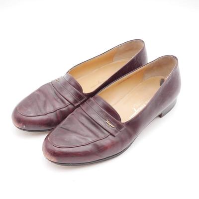 Salvatore Ferragamo Oxblood Leather Loafers size 10.5