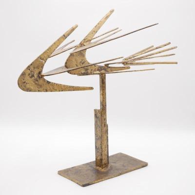 Brutalist Abstract Steel Sculpture