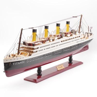 Titanic Replica Wooden Model Ship w/ Base