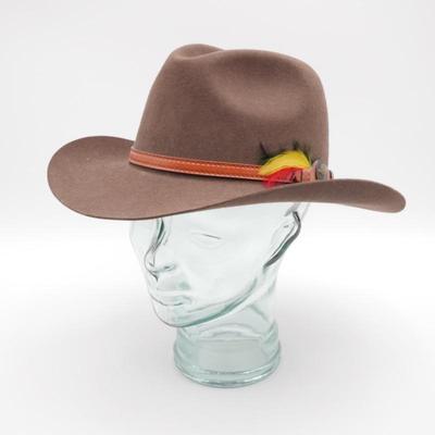 Akubra Boomerang Brown Pure Fur Felt Hat size L