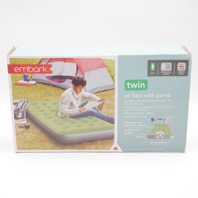 Embark Twin Standard Height Air Bed with Pump