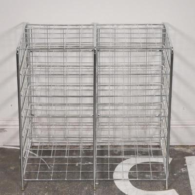 12-Slot Metal Shelf Organizer