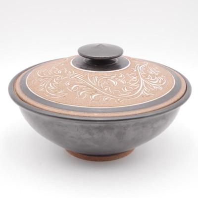 Mark Blumenfeld Signed Stoneware Lidded Bowl