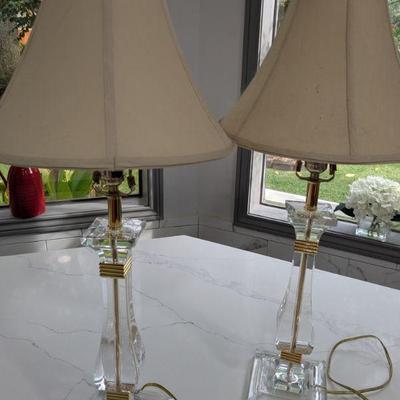 Set of two acryllic lamps great condition
