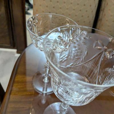 depressional era crystal glasses large sets