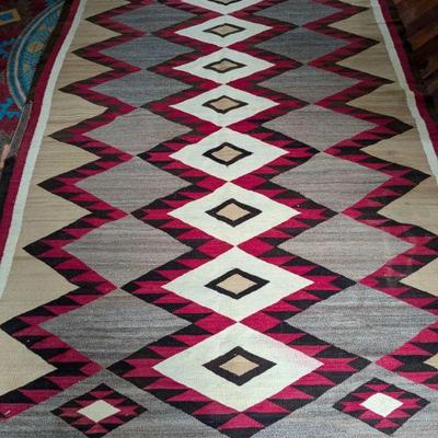 EXTREMELY RARE: GENUINE TURN OF THE CENTURY NATIVE AMERICAN RUG over 100 years 