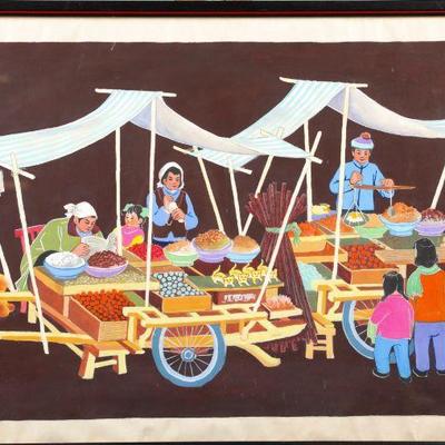 Chinese marketplace painting